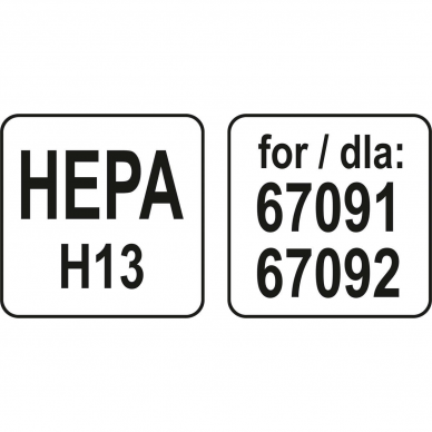 Filtras HEPA H13 dulkių siurbliui Lund (skirta 67091, 67092) 4 Filtras HEPA H13 dulkių siurbliui Lund (skirta 67091, 67092) 4