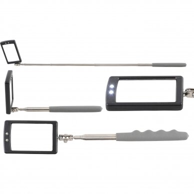 Teleskopinis veidrodėlis su Led lempute BGS-technic 4 Teleskopinis veidrodėlis su Led lempute BGS-technic 4