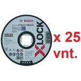 Abrazyvinis pjovimo diskas Bosch X-LOCK Expert Inox +Metal, 125 × 1 × 22,23 mm (25 vnt)