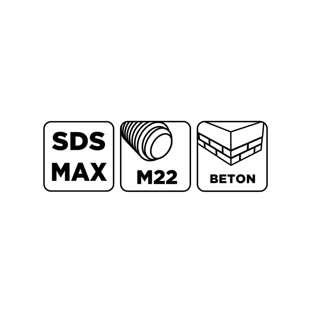 Adapteris SDS Max pjūklams ir kontroliniam grąžtui M22 190 mm 6