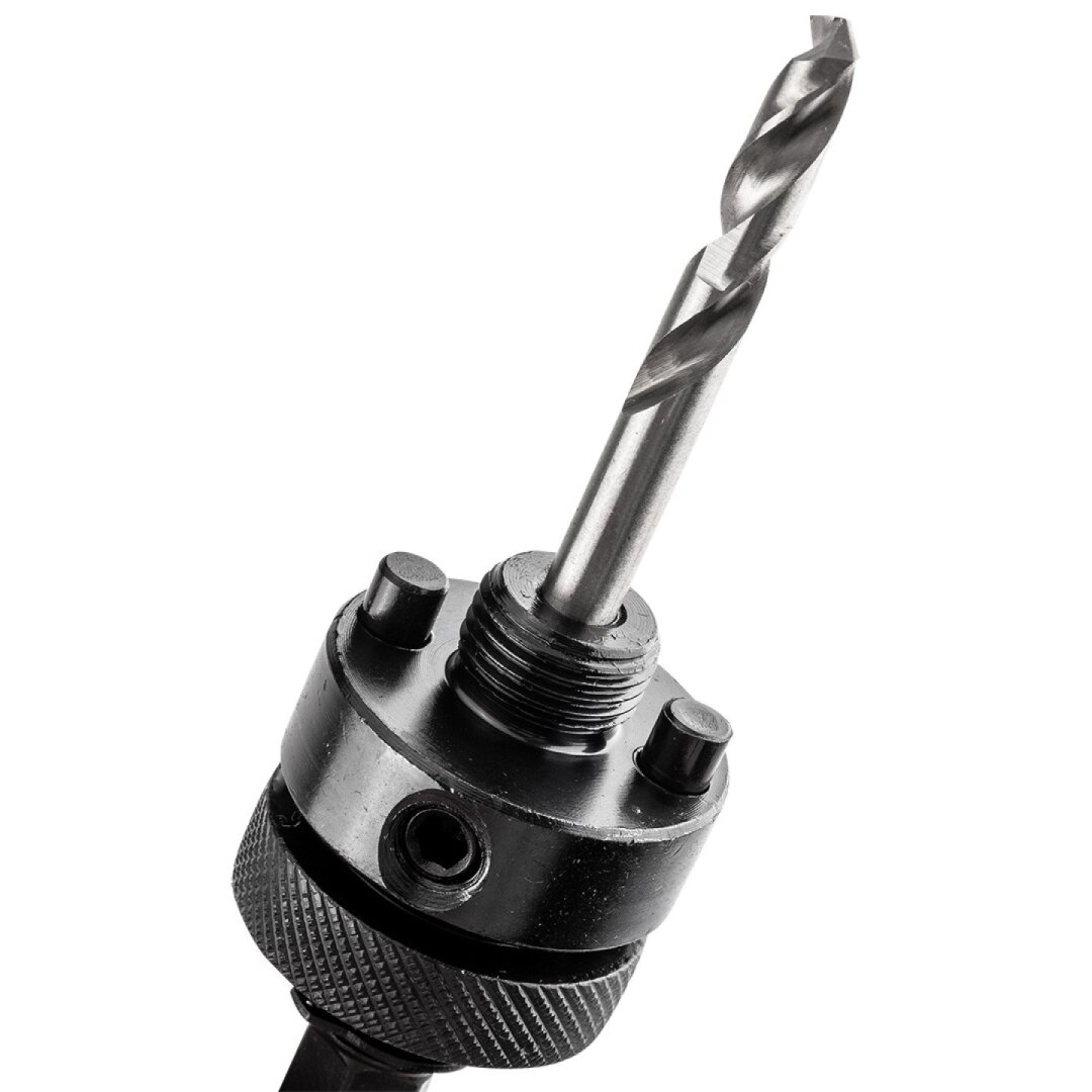 Adapteris su centravimo grąžtu bimetaliniams skylių pjūklams 32–152 mm, šešiakampis 4