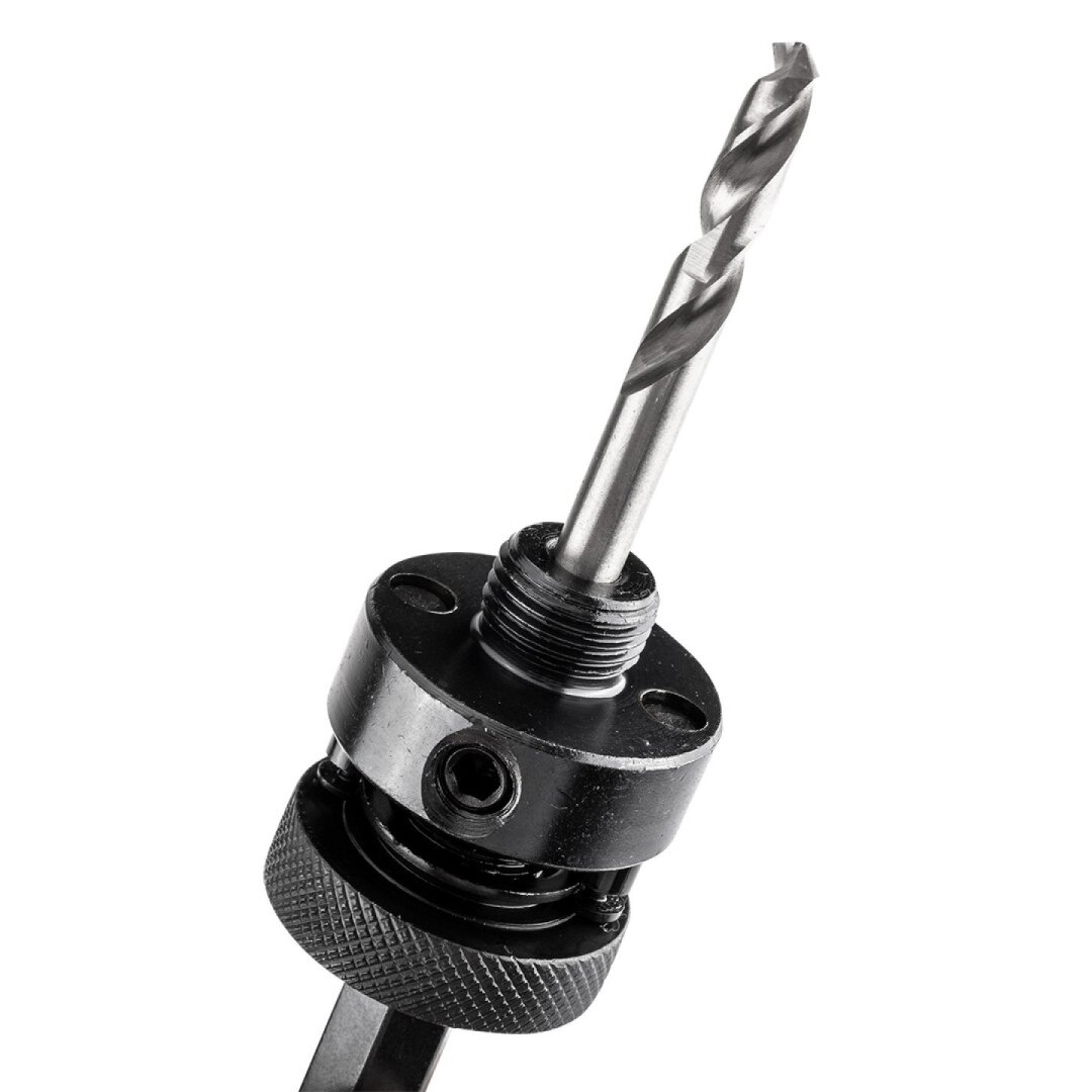 Adapteris su centravimo grąžtu bimetaliniams skylių pjūklams 32–152 mm, šešiakampis 5