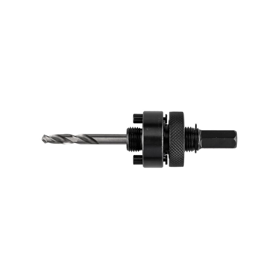 Adapteris su centravimo grąžtu bimetaliniams skylių pjūklams 32–152 mm, šešiakampis Adapteris su centravimo grąžtu bimetaliniams skylių pjūklams 32–152 mm, šešiakampis