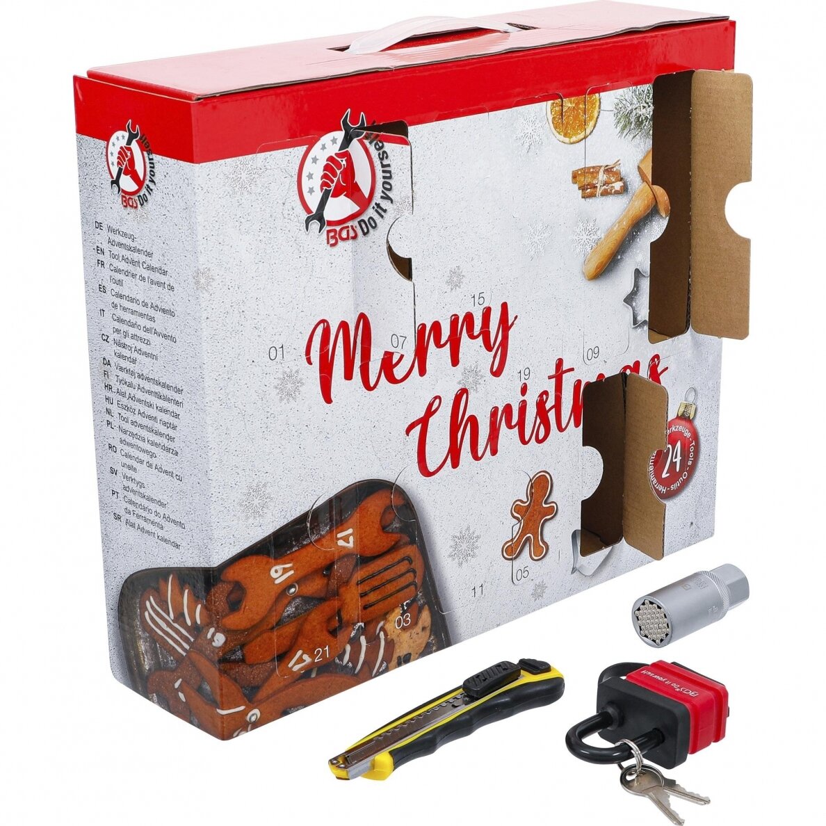 Advento kalendorius su įrankiais ir priedais 1 Advento kalendorius su įrankiais ir priedais 1