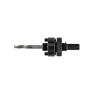 Adapteris su centravimo grąžtu bimetaliniams skylių pjūklams 32–152 mm, šešiakampis