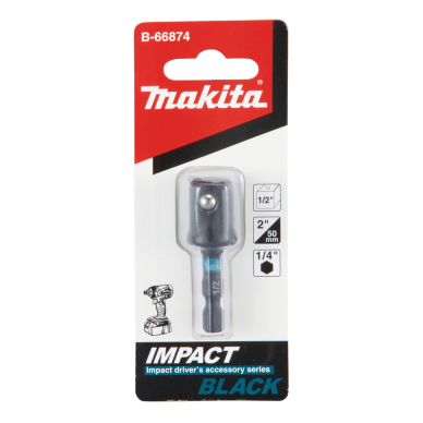Adapteris Makita B-66874, 1/4"-1/2" x 50MM 1 Adapteris Makita B-66874, 1/4"-1/2" x 50MM 1