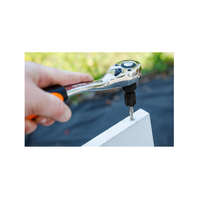 Adapteris nuo 1/2 colio kvadrato iki 1/4 colio šešiakampio 2 Adapteris nuo 1/2 colio kvadrato iki 1/4 colio šešiakampio 2