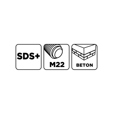 Adapteris SDS Plus pjūklams ir kontroliniam grąžtui M22 110 mm 6