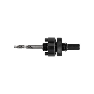 Adapteris su centravimo grąžtu bimetaliniams skylių pjūklams 32–152 mm, šešiakampis