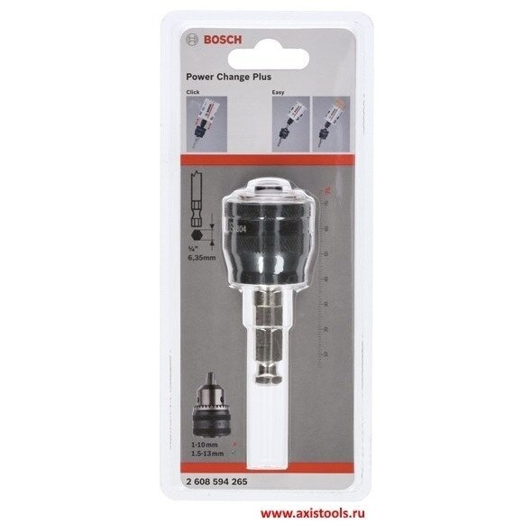 Adapteris Bosch PC Plus 7/16" 11mm, L=75mm, 2608594265 1 Adapteris Bosch PC Plus 7/16" 11mm, L=75mm, 2608594265 1