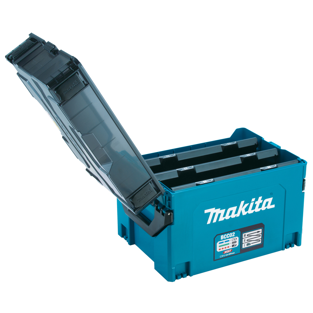 12 vietų akumuliatorių įkroviklis XGT ® Makita BCC02, 1914U0-3 5 12 vietų akumuliatorių įkroviklis XGT ® Makita BCC02, 1914U0-3 5