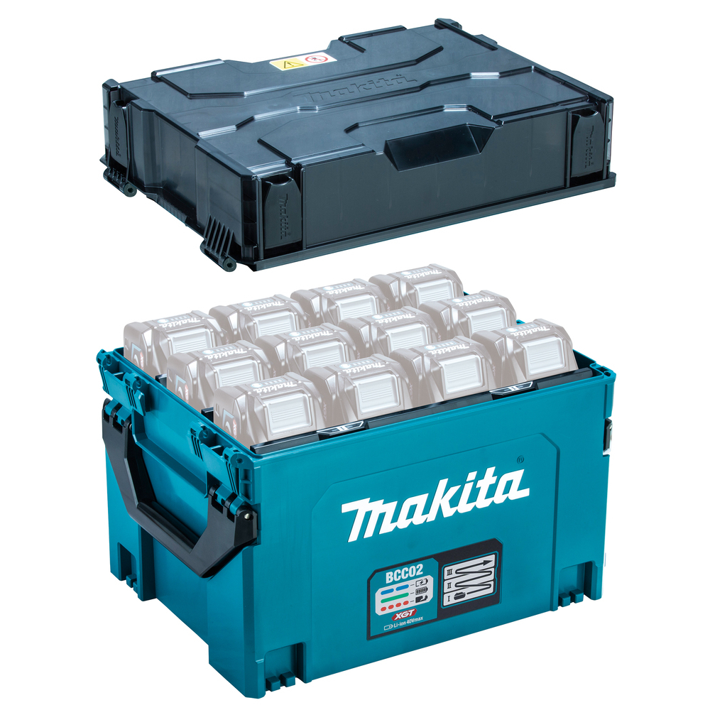 12 vietų akumuliatorių įkroviklis XGT ® Makita BCC02, 1914U0-3 6 12 vietų akumuliatorių įkroviklis XGT ® Makita BCC02, 1914U0-3 6