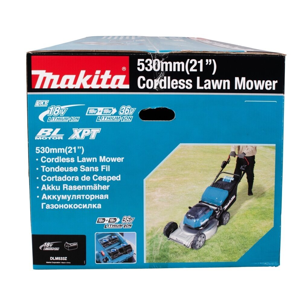 Akumuliatorinė savaeigė vejapjovė Makita DLM533Z, 2x18 V, (be akum. ir krov.) 7 Akumuliatorinė savaeigė vejapjovė Makita DLM533Z, 2x18 V, (be akum. ir krov.) 7