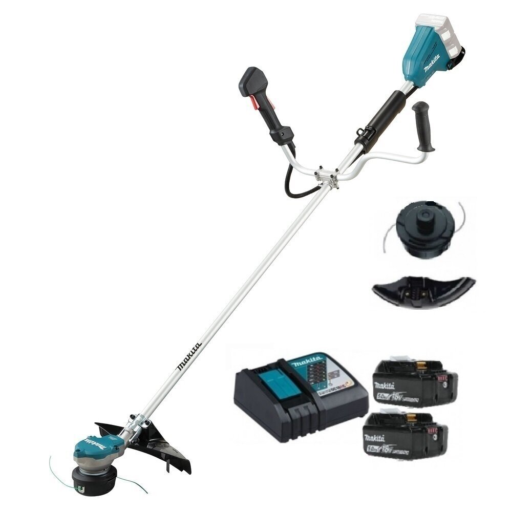 Akumuliatorinė žoliapjovė / trimeris Makita DUR368ART, 2x5,0Ah, 36V Akumuliatorinė žoliapjovė / trimeris Makita DUR368ART, 2x5,0Ah, 36V