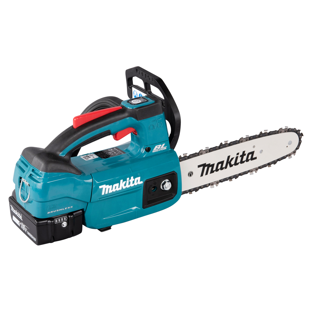 Akumuliatorinis grandininis pjūklas Makita DUC254RTE, 18 V, 2x5,0 Ah, 25 cm Akumuliatorinis grandininis pjūklas Makita DUC254RTE, 18 V, 2x5,0 Ah, 25 cm