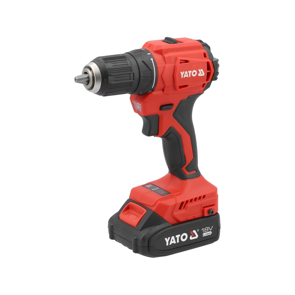 Akumuliatorinis gręžtuvas | 18V 45NM | 2 baterijos (YT-8277905) Akumuliatorinis gręžtuvas | 18V 45NM | 2 baterijos (YT-8277905)