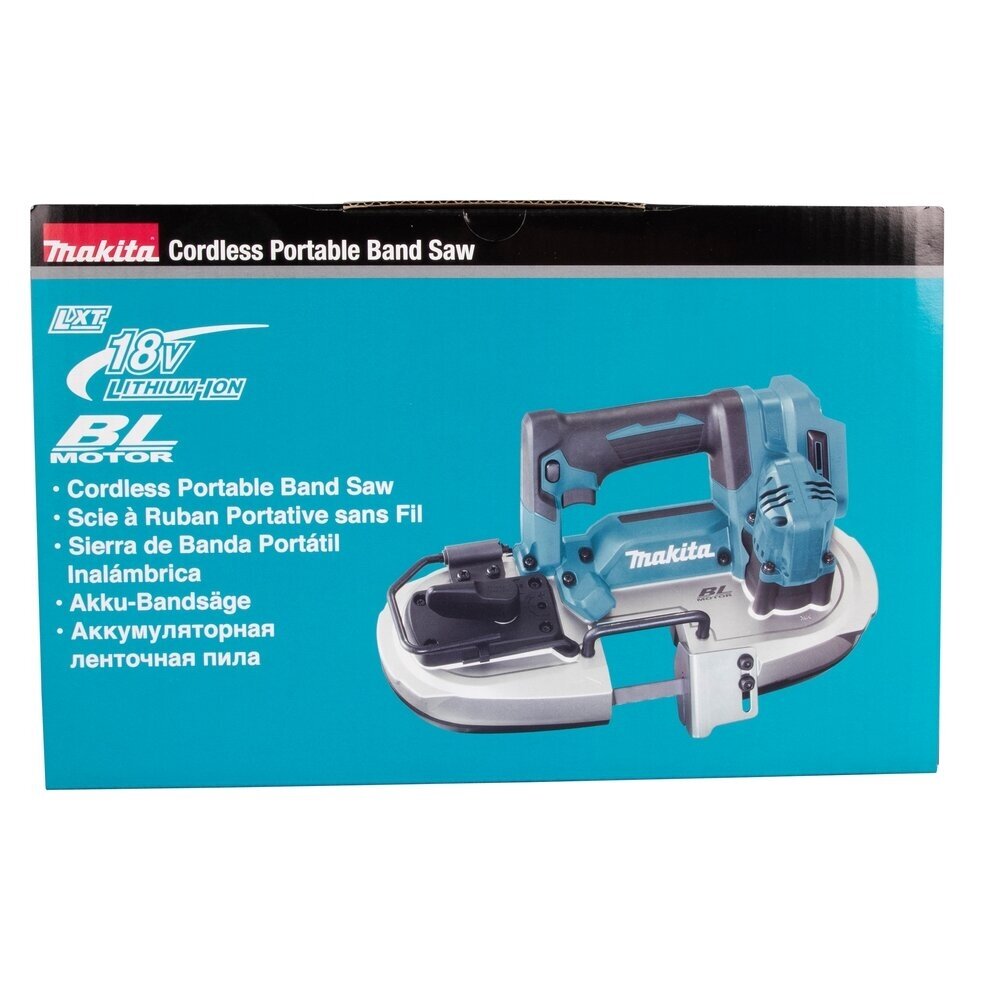 Akumuliatorinis juostinis pjūklas Makita DPB184Z, 18 V, (be akum. ir krov.) 7 Akumuliatorinis juostinis pjūklas Makita DPB184Z, 18 V, (be akum. ir krov.) 7