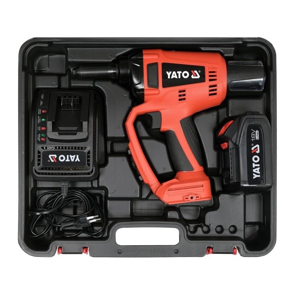 Akumuliatorinis kniediklis 18V | 2.4, 3-3.2, 4, 4.8-5 mm | 20000Н (YT-82955) 1 Akumuliatorinis kniediklis 18V | 2.4, 3-3.2, 4, 4.8-5 mm | 20000Н (YT-82955) 1