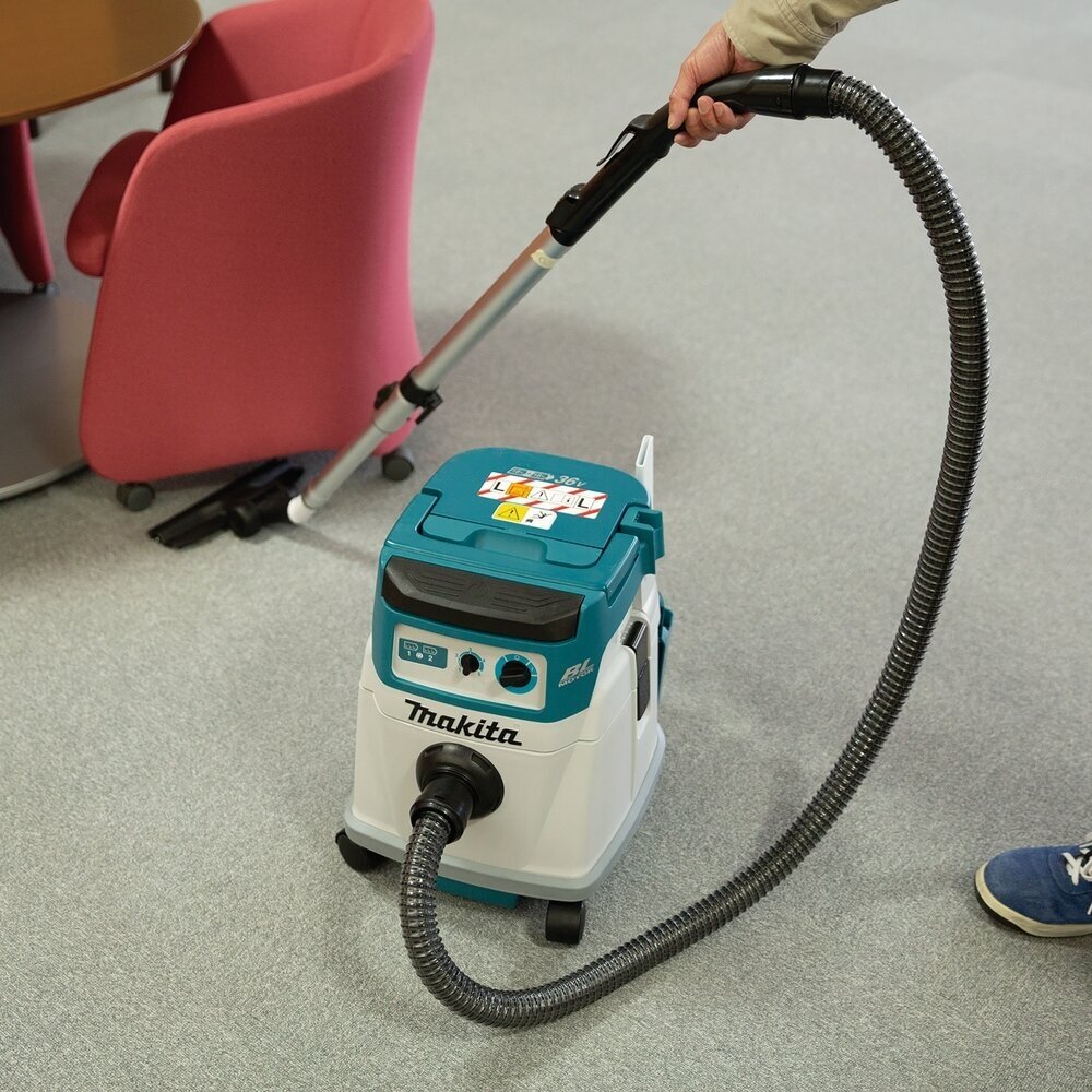 Akumuliatorinis siurblys Makita DVC156LZX1, 2x18V, LXT, 15 L, (be akum. ir krov.) 4 Akumuliatorinis siurblys Makita DVC156LZX1, 2x18V, LXT, 15 L, (be akum. ir krov.) 4