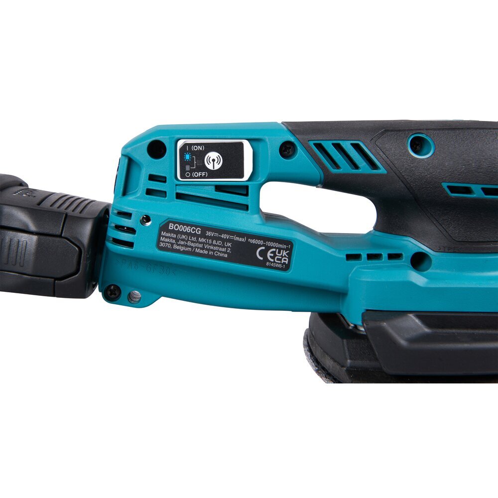 Akumuliatorinis ekscentrinis šlifuoklis Makita BO006CGZ, XGT ® 40V, be akumuliatorių ir kroviklio 14 Akumuliatorinis ekscentrinis šlifuoklis Makita BO006CGZ, XGT ® 40V, be akumuliatorių ir kroviklio 14