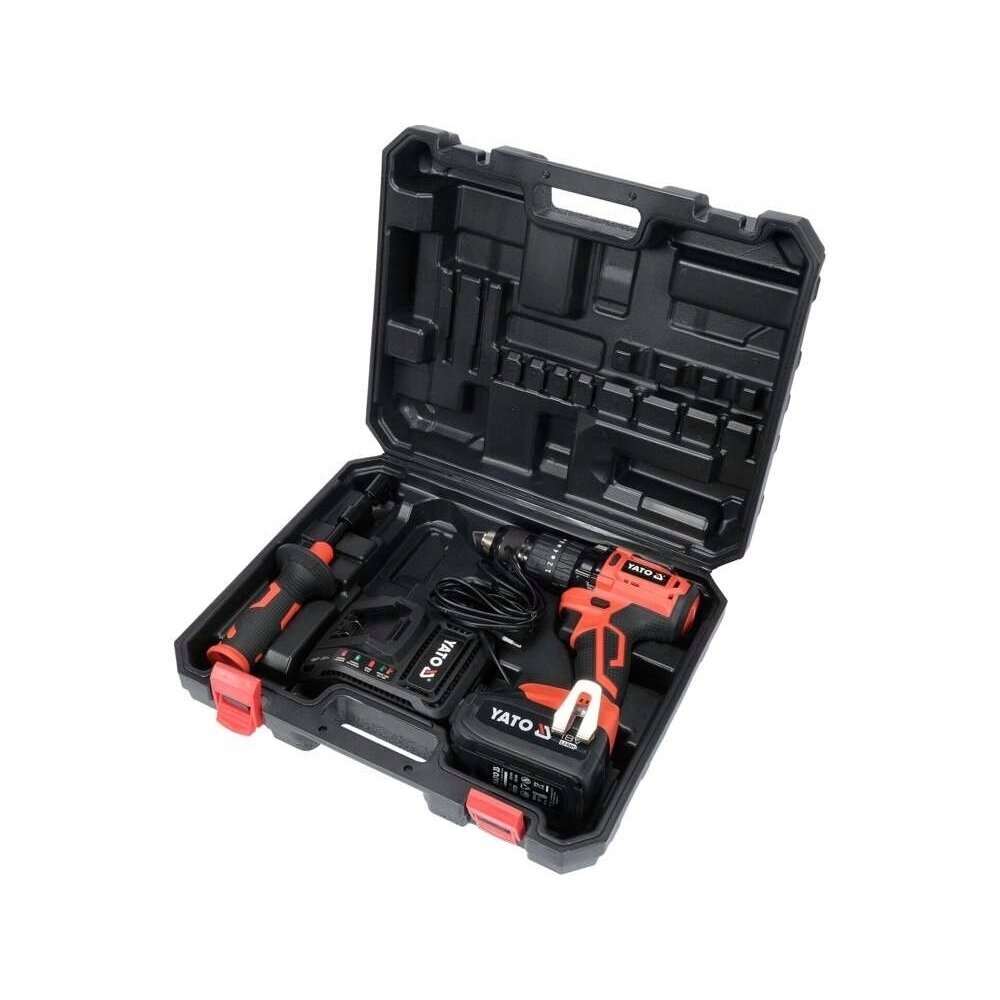 Akumuliatorinis smūginis gręžtuvas | bešepetėlinis | 75 Nm | 18V 3,0AH (YT-82790) 2 Akumuliatorinis smūginis gręžtuvas | bešepetėlinis | 75 Nm | 18V 3,0AH (YT-82790) 2