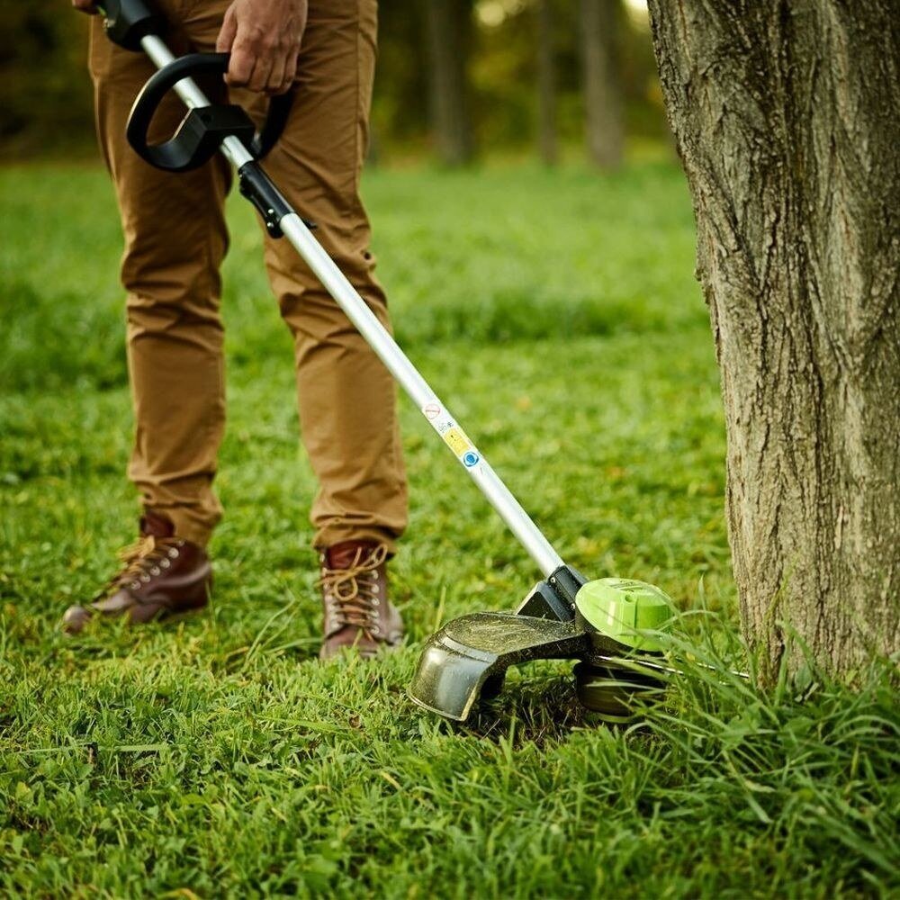 Akumuliatorinis trimeris Greenworks 60V 2.4mm gd60lt (su 2Ah akumuliatoriumi ir krovikliu) 2 Akumuliatorinis trimeris Greenworks 60V 2.4mm gd60lt (su 2Ah akumuliatoriumi ir krovikliu) 2