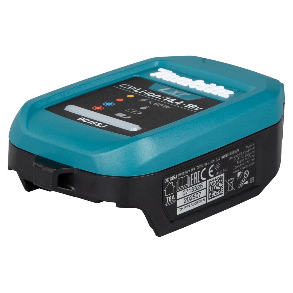 Akumuliatorių kroviklis Makita DC18SJ, USB-PD LXT, Li-ion, 14,4-18V 2