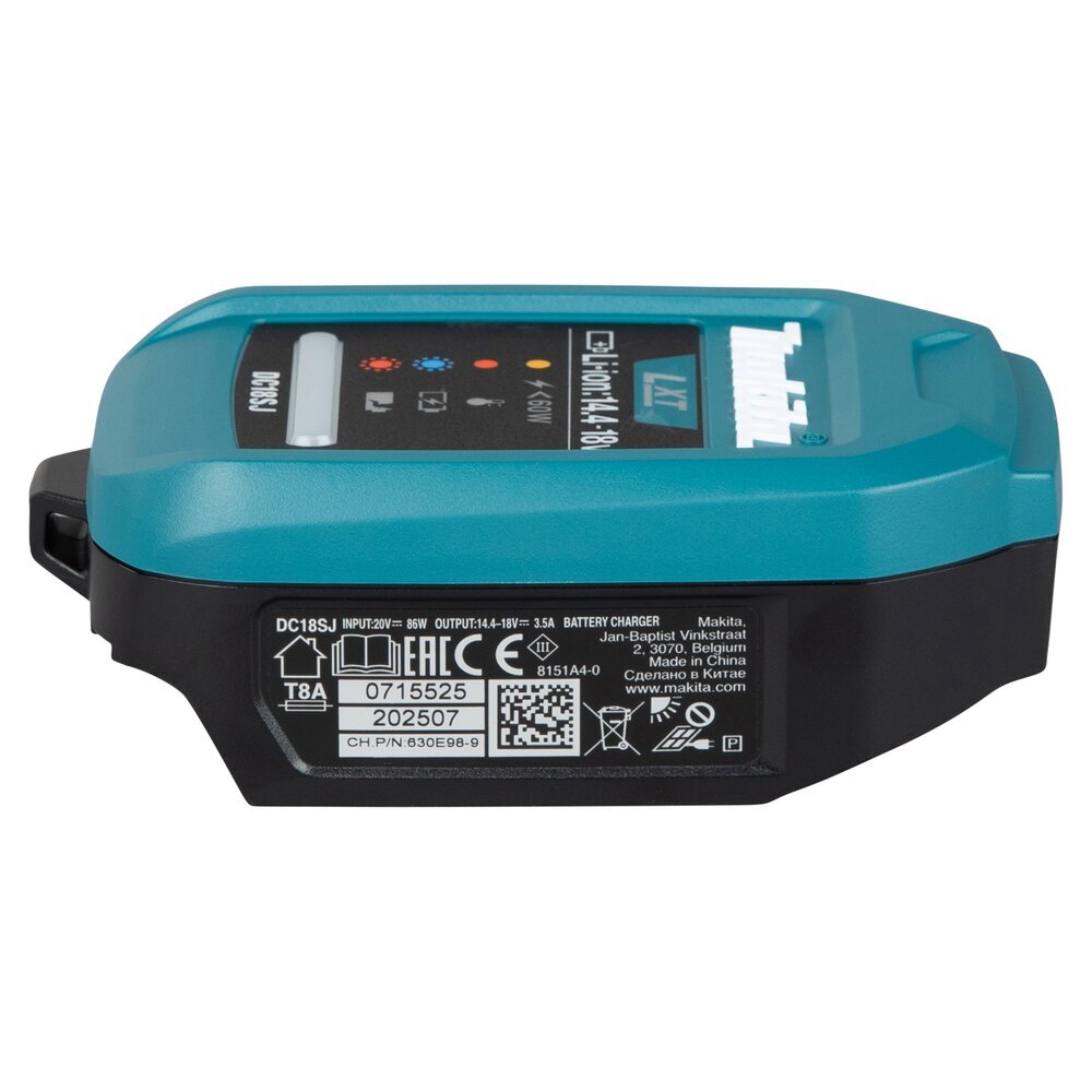 Akumuliatorių kroviklis Makita DC18SJ, USB-PD LXT, Li-ion, 14,4-18V Akumuliatorių kroviklis Makita DC18SJ, USB-PD LXT, Li-ion, 14,4-18V