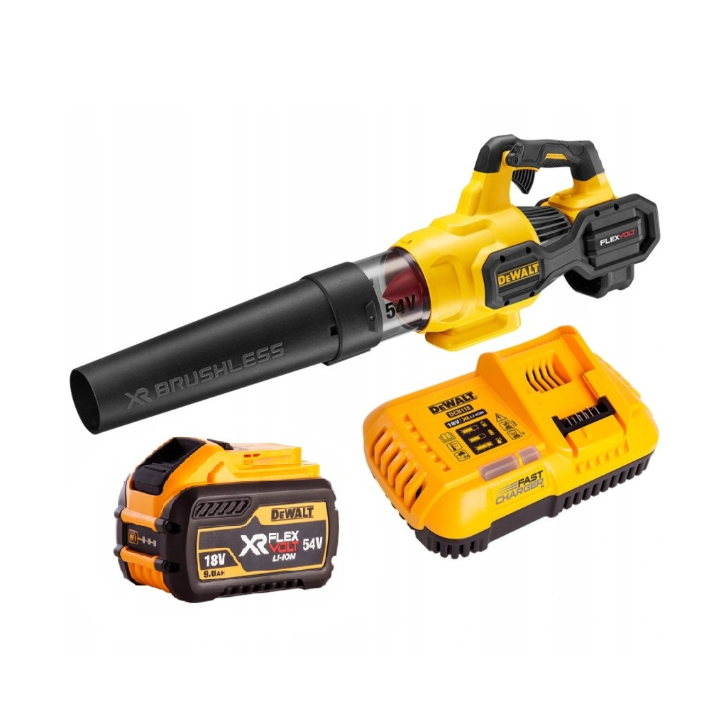 Akumuliatorinis lapų pūstuvas DeWalt DCMBA572X1, 54V, 3Ah (18V - 9Ah) Akumuliatorinis lapų pūstuvas DeWalt DCMBA572X1, 54V, 3Ah (18V - 9Ah)