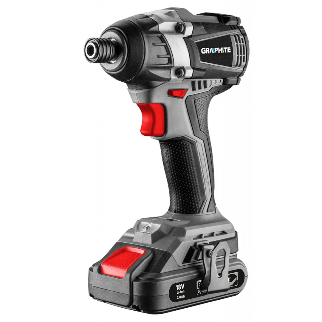 Akumuliatorinis bešepetėlinis  suktuvas,smūginis 18V 2-13mm  Graphite 2