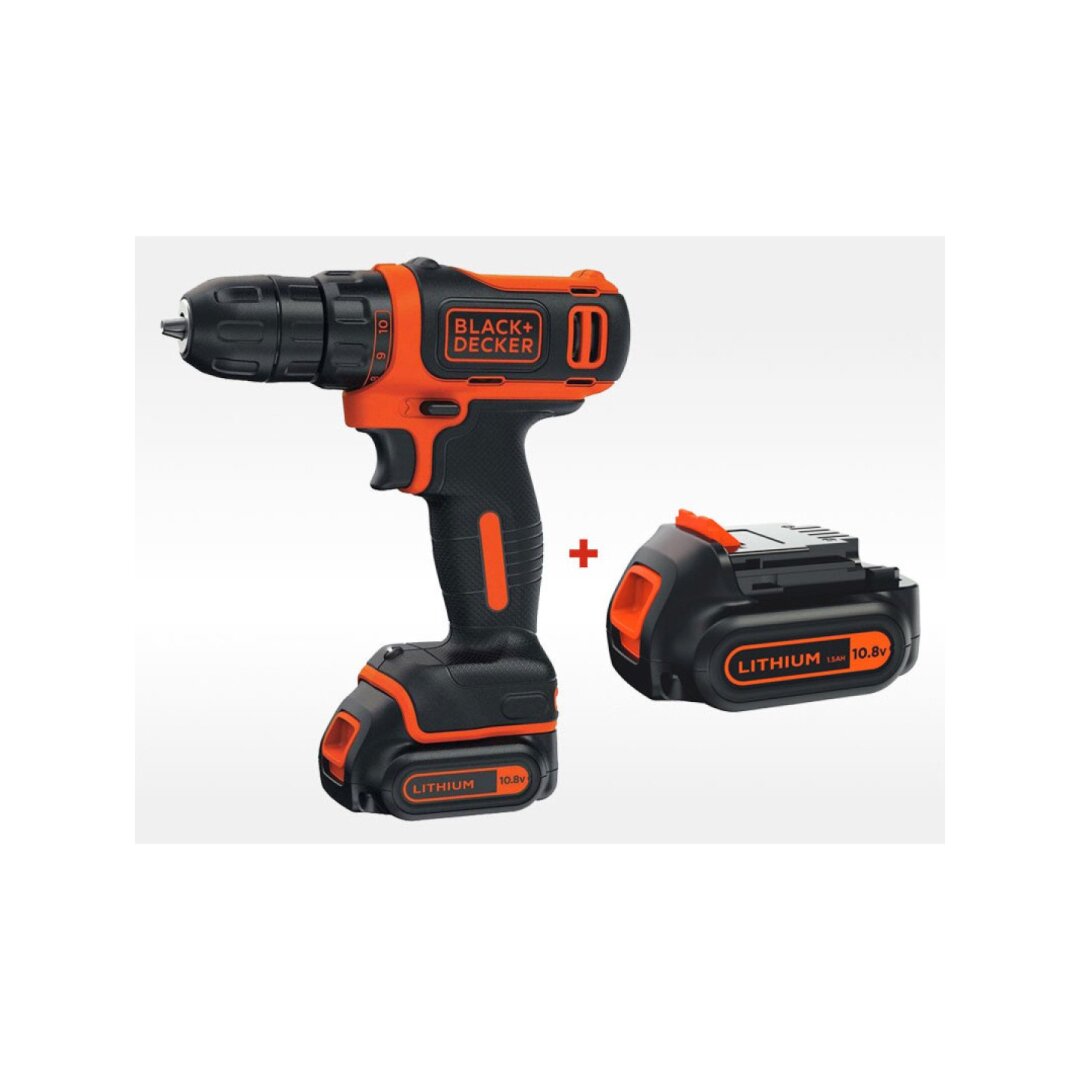 Akumuliatorinis Gręžtuvas - Suktuvas, 12V BDCDD12-QW, 1 X 1,5 AH, Black&amp;Decker