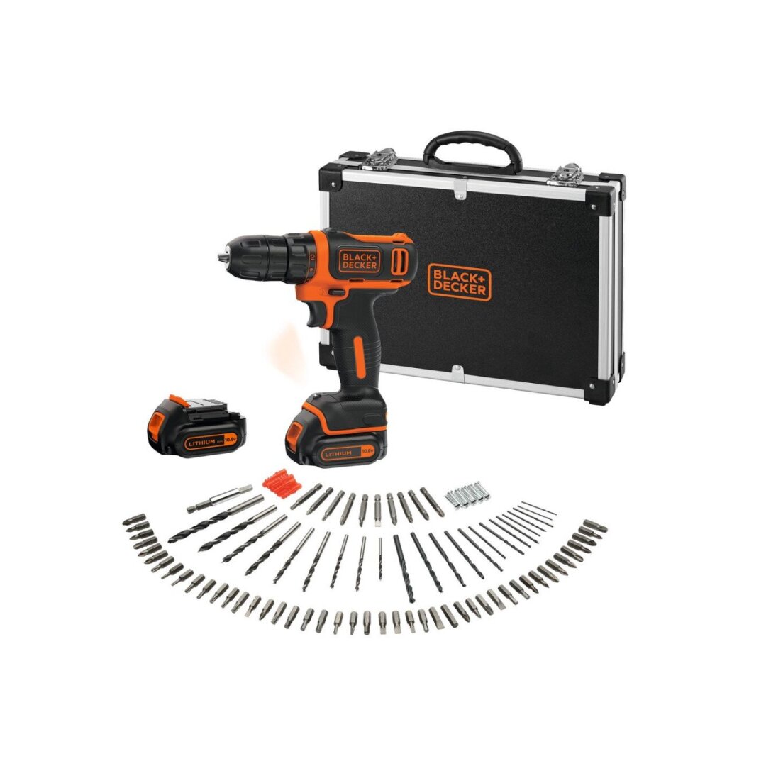 Akumuliatorinis Gręžtuvas - Suktuvas, 12V BDCDD12BAFC-QW, 2 X 1,5 AH, Black&Decker