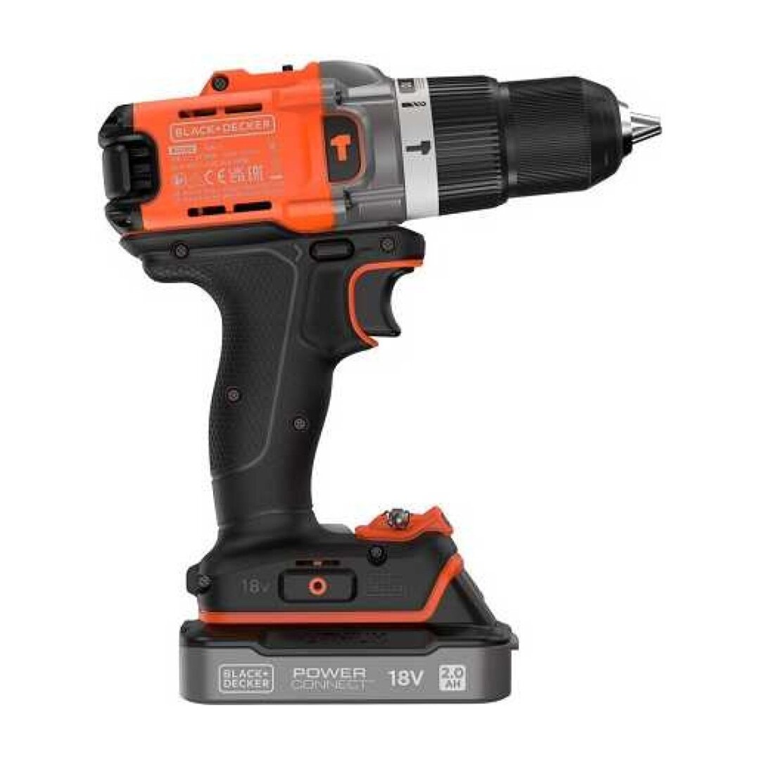 Akumuliatorinis Gręžtuvas - Suktuvas, 18V BCD383D1XC-QW, 1 X 2 AH, Black&amp;Decker