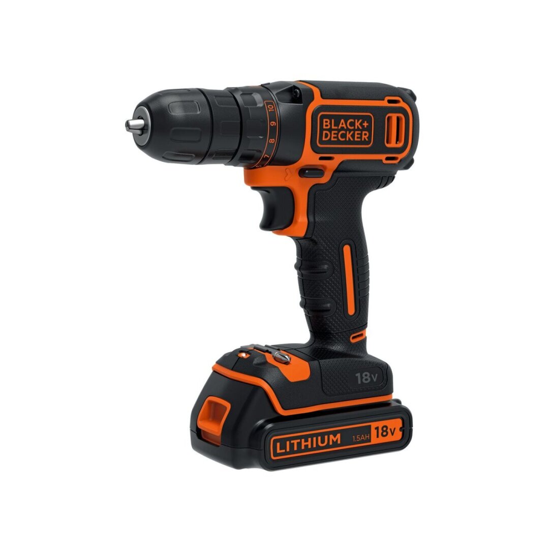 Akumuliatorinis Gręžtuvas - Suktuvas, 18V BDCDC18-QW, 1 X 1,5 AH, Black&Decker Akumuliatorinis Gręžtuvas - Suktuvas, 18V BDCDC18-QW, 1 X 1,5 AH, Black&Decker