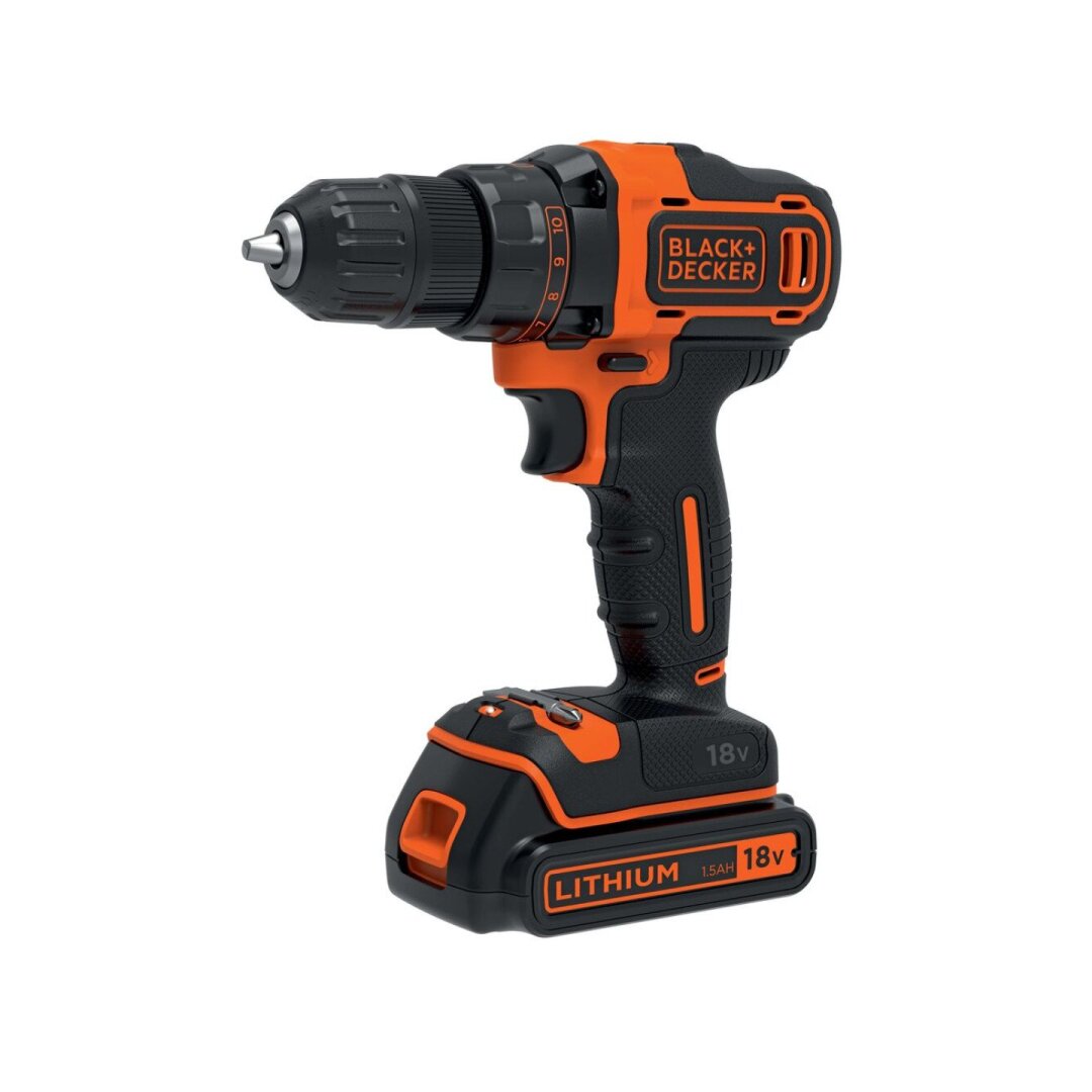 Akumuliatorinis Gręžtuvas - Suktuvas, 18V BDCDD186K-QW, 1 X 1,5 AH, Black&Decker Akumuliatorinis Gręžtuvas - Suktuvas, 18V BDCDD186K-QW, 1 X 1,5 AH, Black&Decker