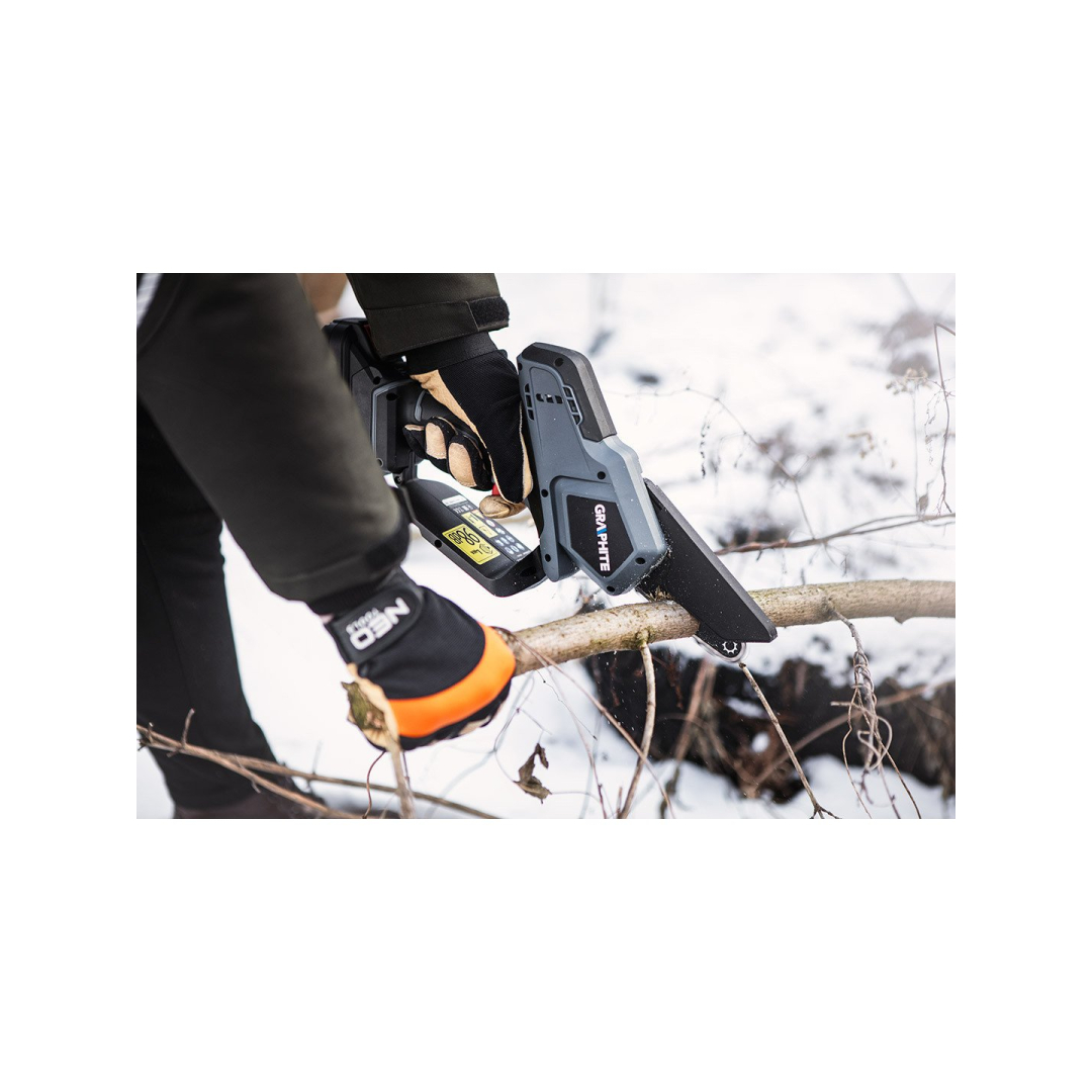 Akumuliatorinis mini grandininis pjūklas GRAPHITE 58GE116 Energy+ 18V Li-lon 2