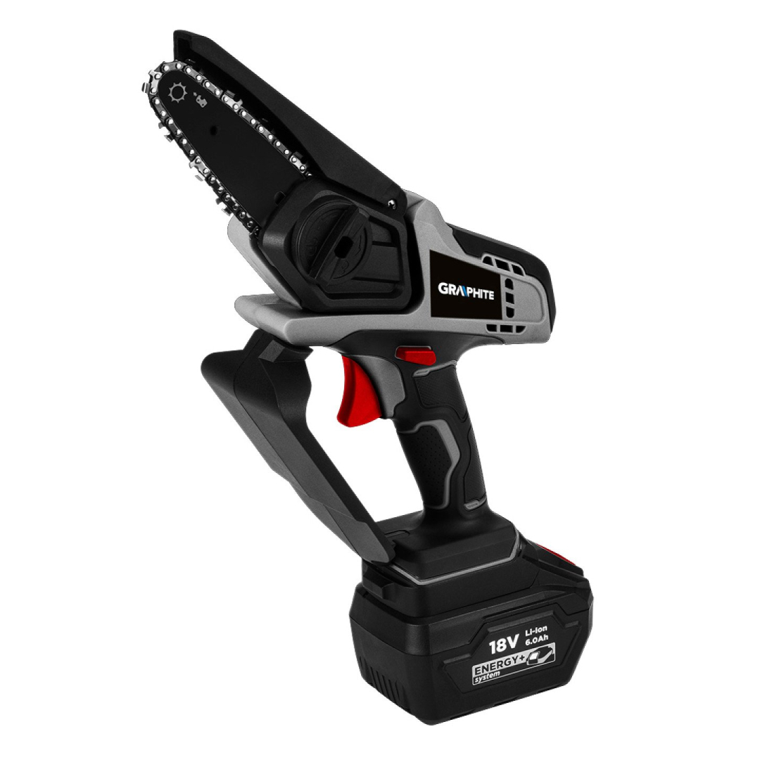 Akumuliatorinis mini grandininis pjūklas GRAPHITE 58GE116 Energy+ 18V Li-lon 6