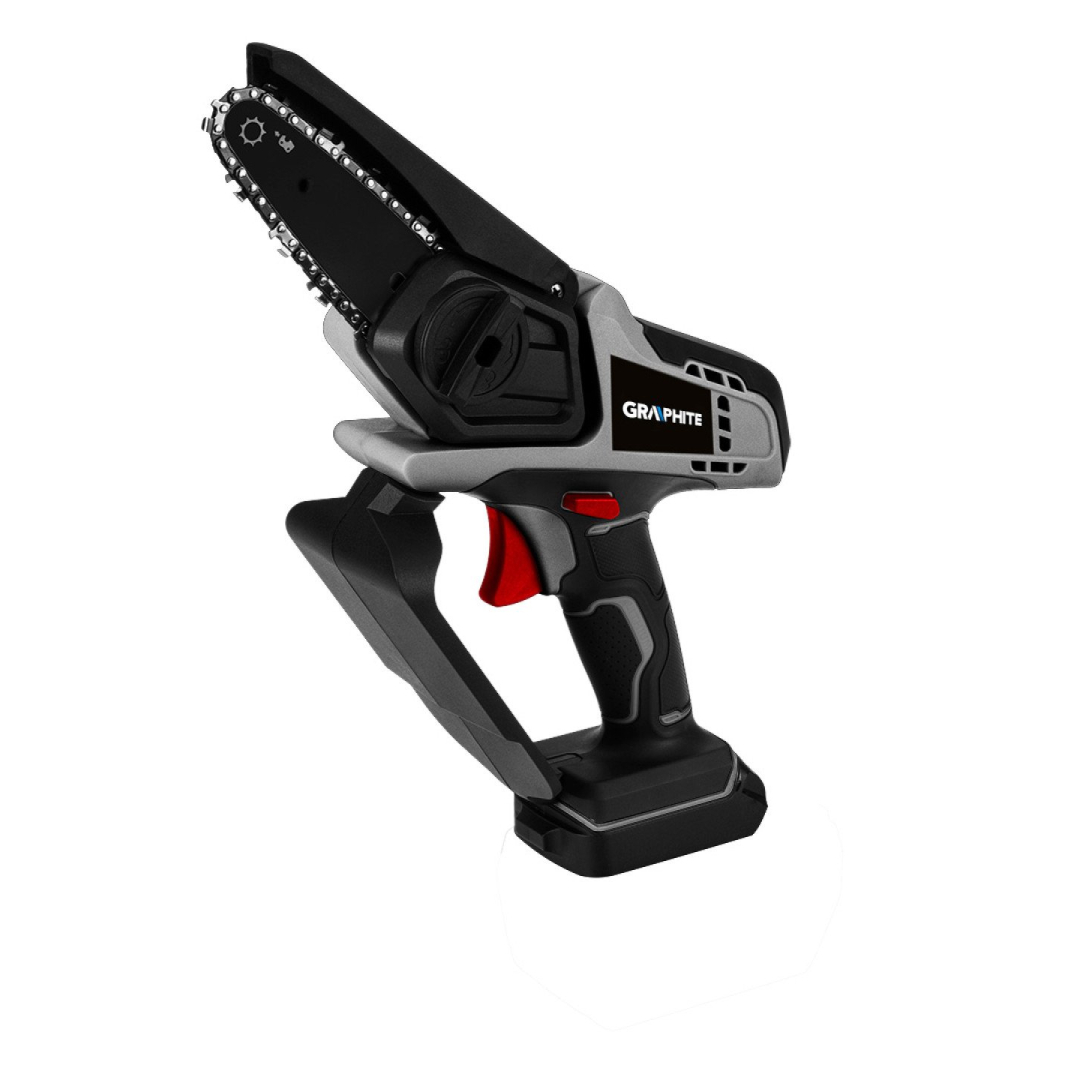 Akumuliatorinis mini grandininis pjūklas GRAPHITE 58GE116 Energy+ 18V Li-lon 8 Akumuliatorinis mini grandininis pjūklas GRAPHITE 58GE116 Energy+ 18V Li-lon 8