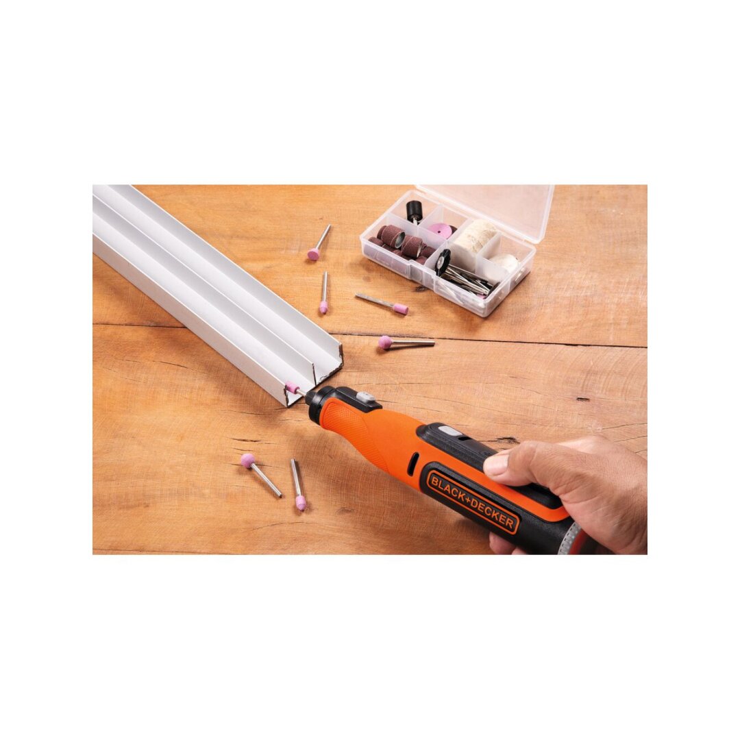 Akumuliatorinis Rankinis frezeris, 7.2V BCRT8I-XJ, Integruotas Akumuliatorius 1,5 AH, Black&Decker 2