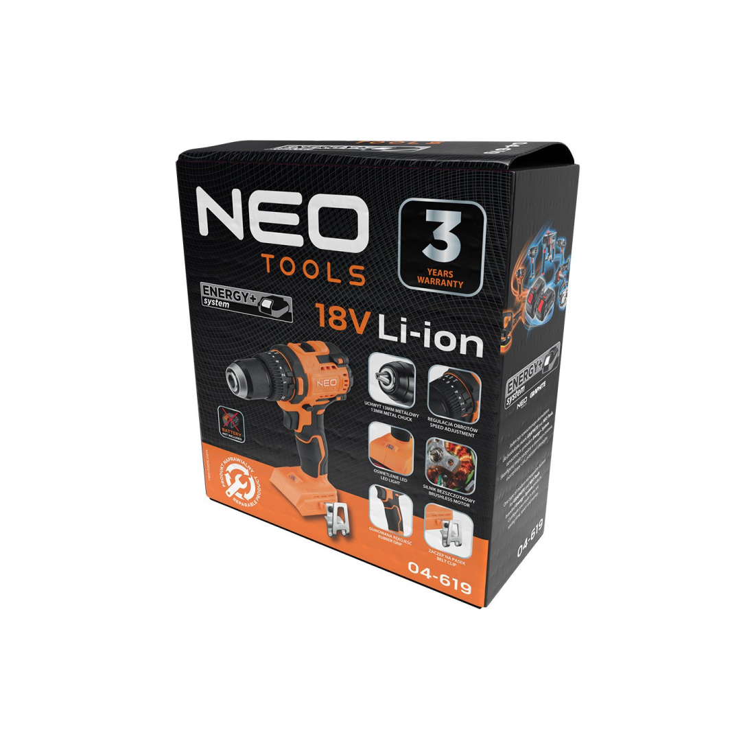 Akumuliatorinis smūginis gręžtuvas, 13 mm metalinis griebtuvas, be šepetėlių, kompaktiškas, Energy+, be akumuliatoriaus 1 Akumuliatorinis smūginis gręžtuvas, 13 mm metalinis griebtuvas, be šepetėlių, kompaktiškas, Energy+, be akumuliatoriaus 1