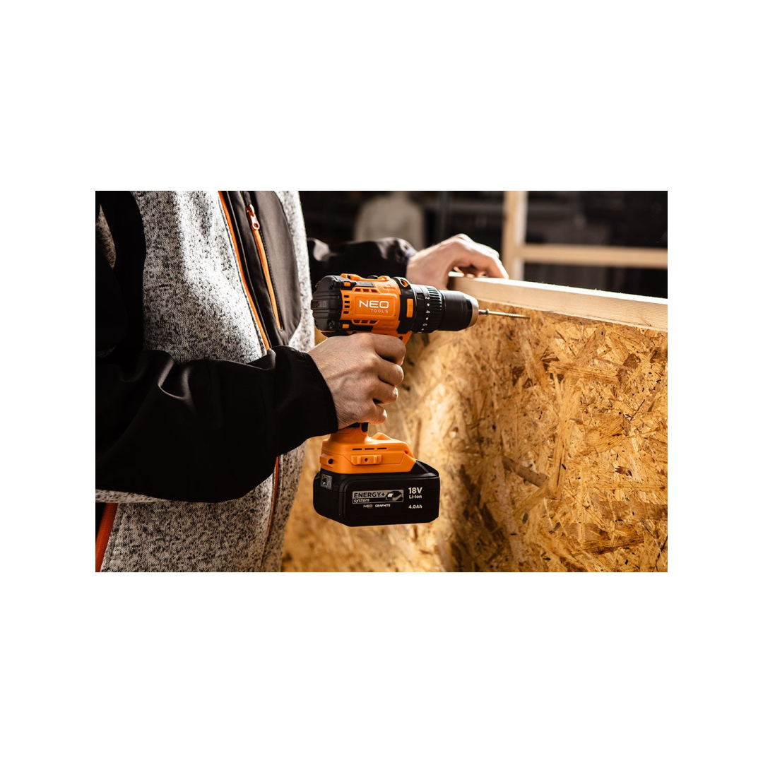 Akumuliatorinis smūginis gręžtuvas, 13 mm metalinis griebtuvas, be šepetėlių, kompaktiškas, Energy+, be akumuliatoriaus 2