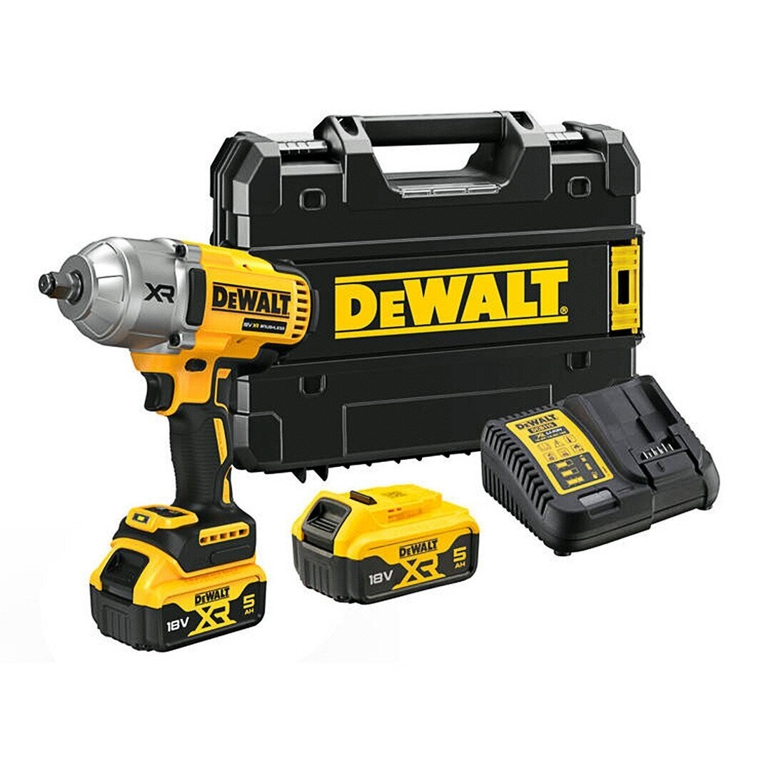 Akumuliatorinis smūginis veržliasukis DeWalt DCF900P2T-QW, 18 V, 5000 mAh