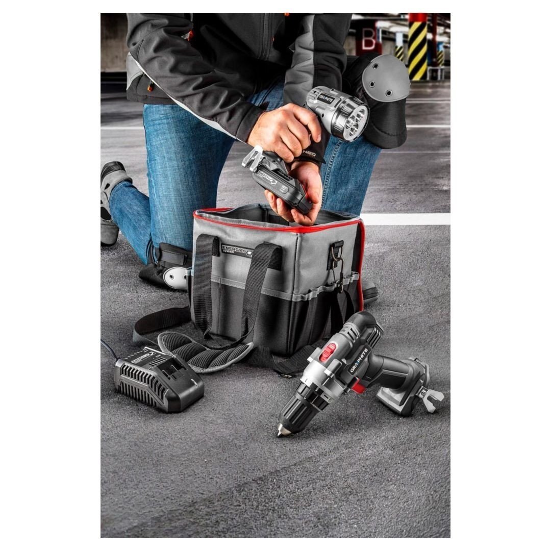 Akumuliatorinių įrankių komplektas 18V GRAPHITE 58G016 (58G000+58G007) 2 Akumuliatorinių įrankių komplektas 18V GRAPHITE 58G016 (58G000+58G007) 2