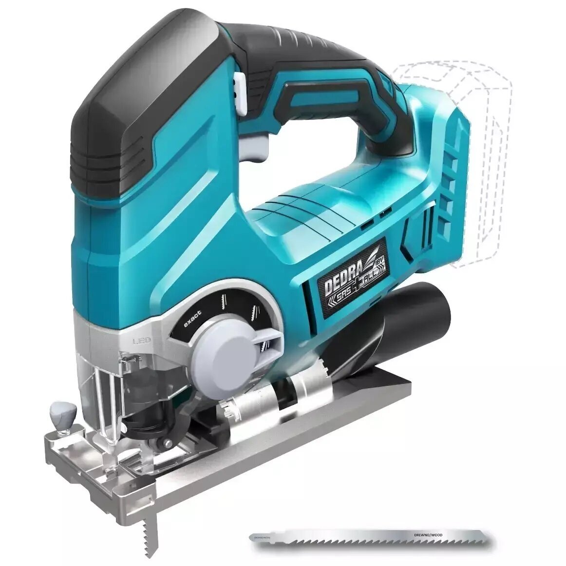 Akumuliatorinis siaurapjūklis Dedra DED7060, 18V Akumuliatorinis siaurapjūklis Dedra DED7060, 18V