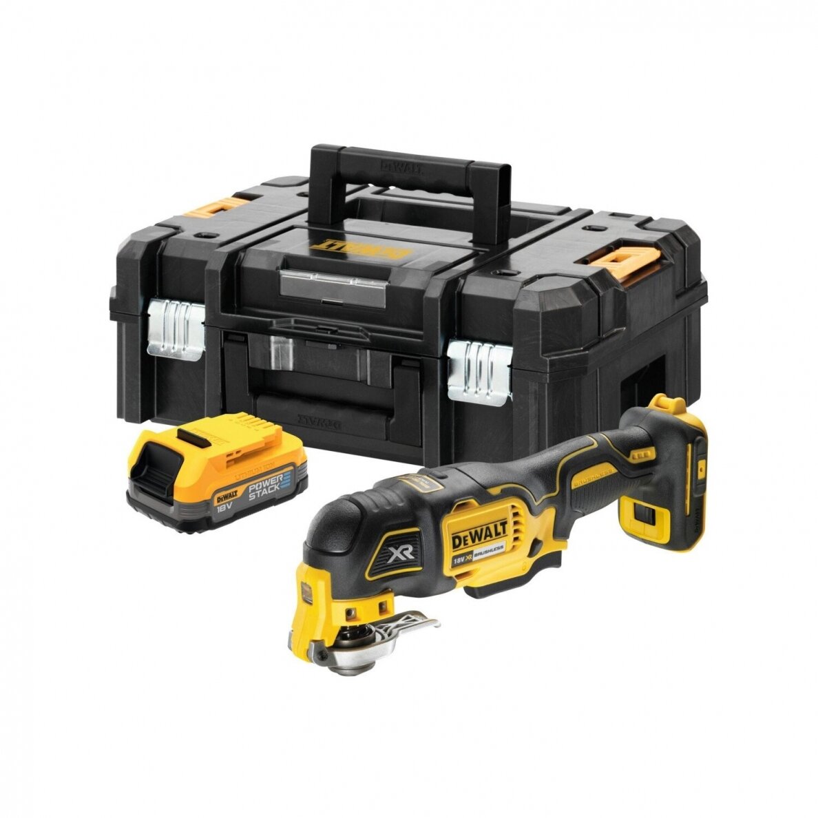 Akum. daugiafunkcinis įrankis DeWalt DCS356E1T-XJ, 18 V, 1x1.7 Ah Akum. daugiafunkcinis įrankis DeWalt DCS356E1T-XJ, 18 V, 1x1.7 Ah