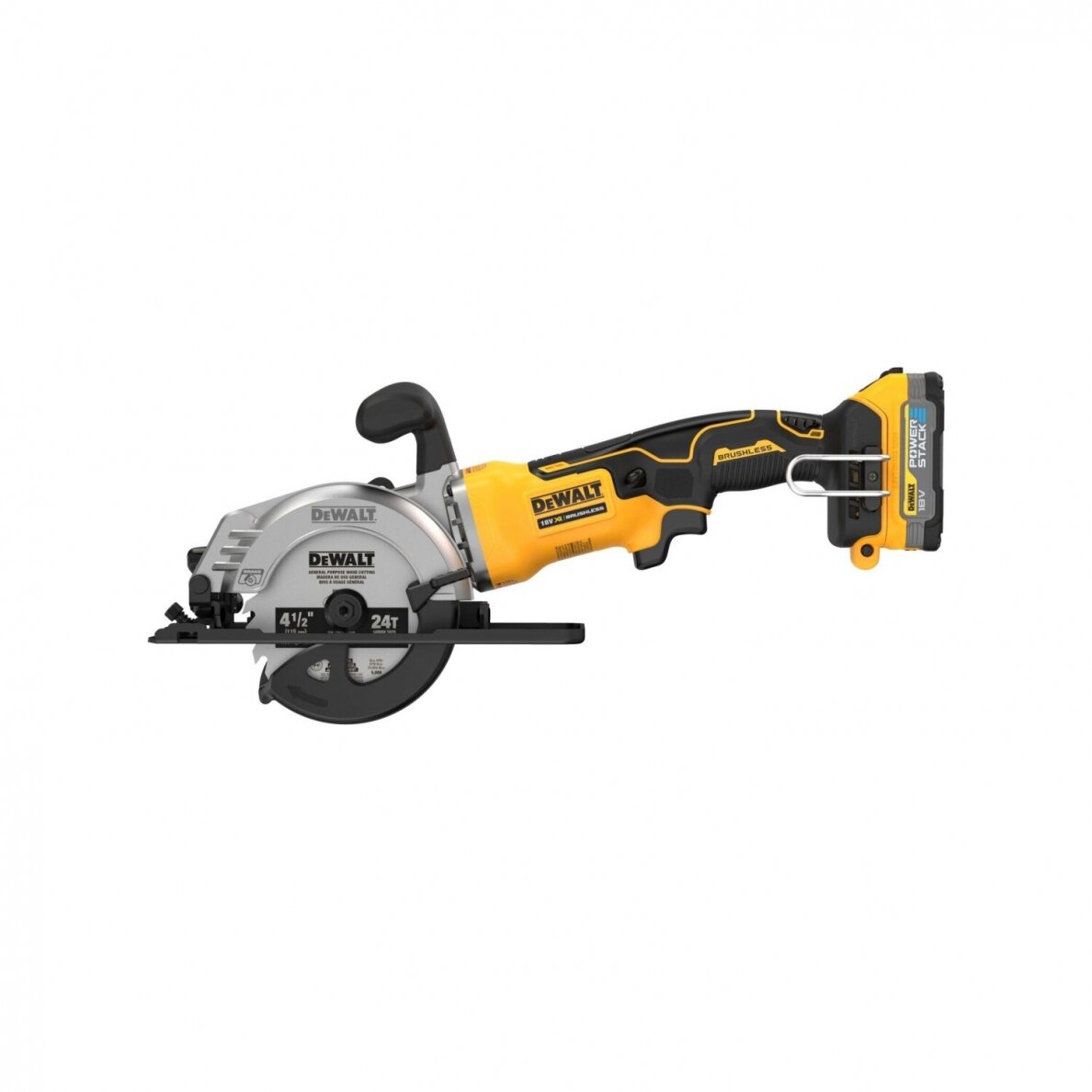 Akum. diskinis daugiafunkcinis pjūklas DeWalt DCS571E1T-XJ, 18V, 1x1.7Ah PowerStack 1 Akum. diskinis daugiafunkcinis pjūklas DeWalt DCS571E1T-XJ, 18V, 1x1.7Ah PowerStack 1