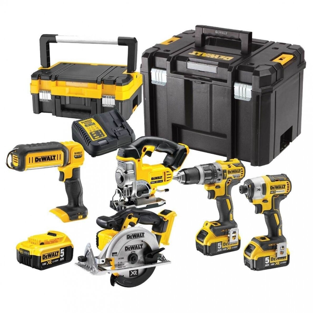 Akum. įrankių komplektas DeWalt DCK551P3T-QW (DCD796 + DCF887 + DCS331 +DCS391 + DCL050), 18V, 3x5.0Ah Akum. įrankių komplektas DeWalt DCK551P3T-QW (DCD796 + DCF887 + DCS331 +DCS391 + DCL050), 18V, 3x5.0Ah
