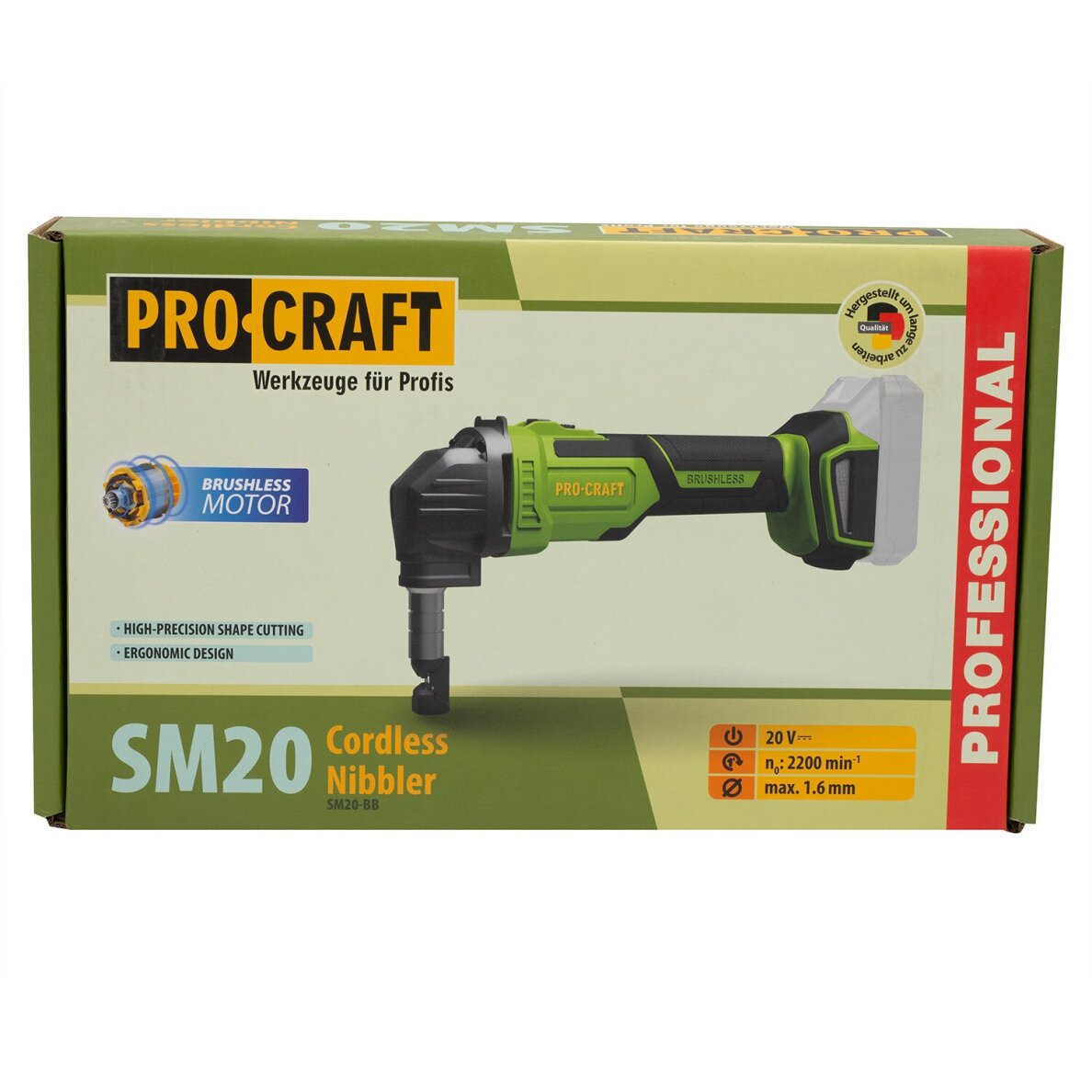 Akumuliatorinės skardos žirklės ProCraft SM20bb, 20V, (be akum. ir krov.) 7 Akumuliatorinės skardos žirklės ProCraft SM20bb, 20V, (be akum. ir krov.) 7