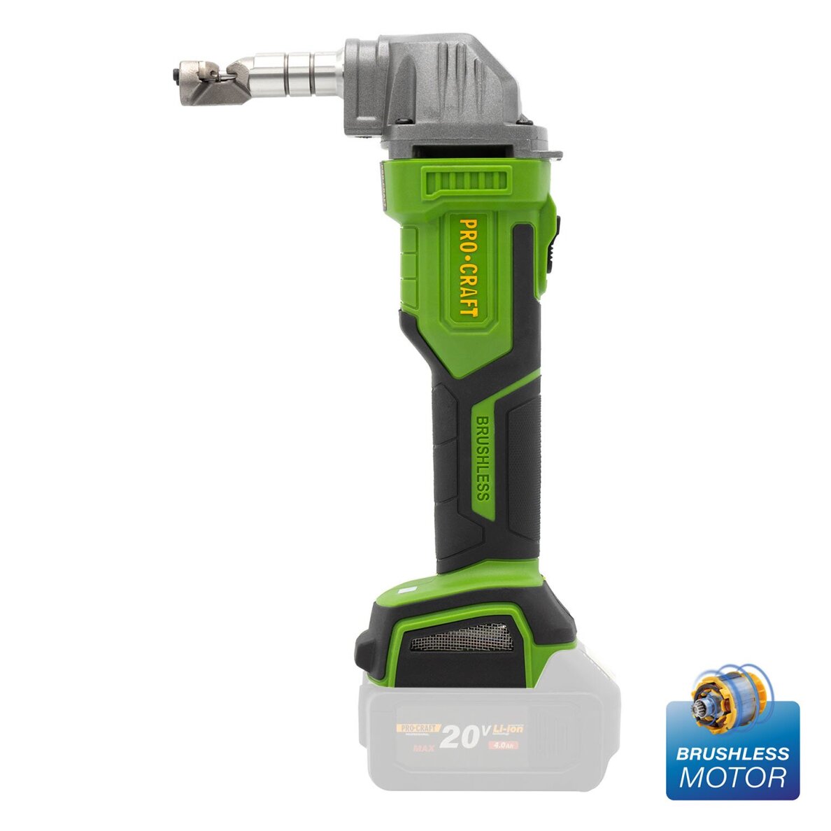 Akumuliatorinės skardos žirklės ProCraft SM20bb, 20V, (be akum. ir krov.) Akumuliatorinės skardos žirklės ProCraft SM20bb, 20V, (be akum. ir krov.)