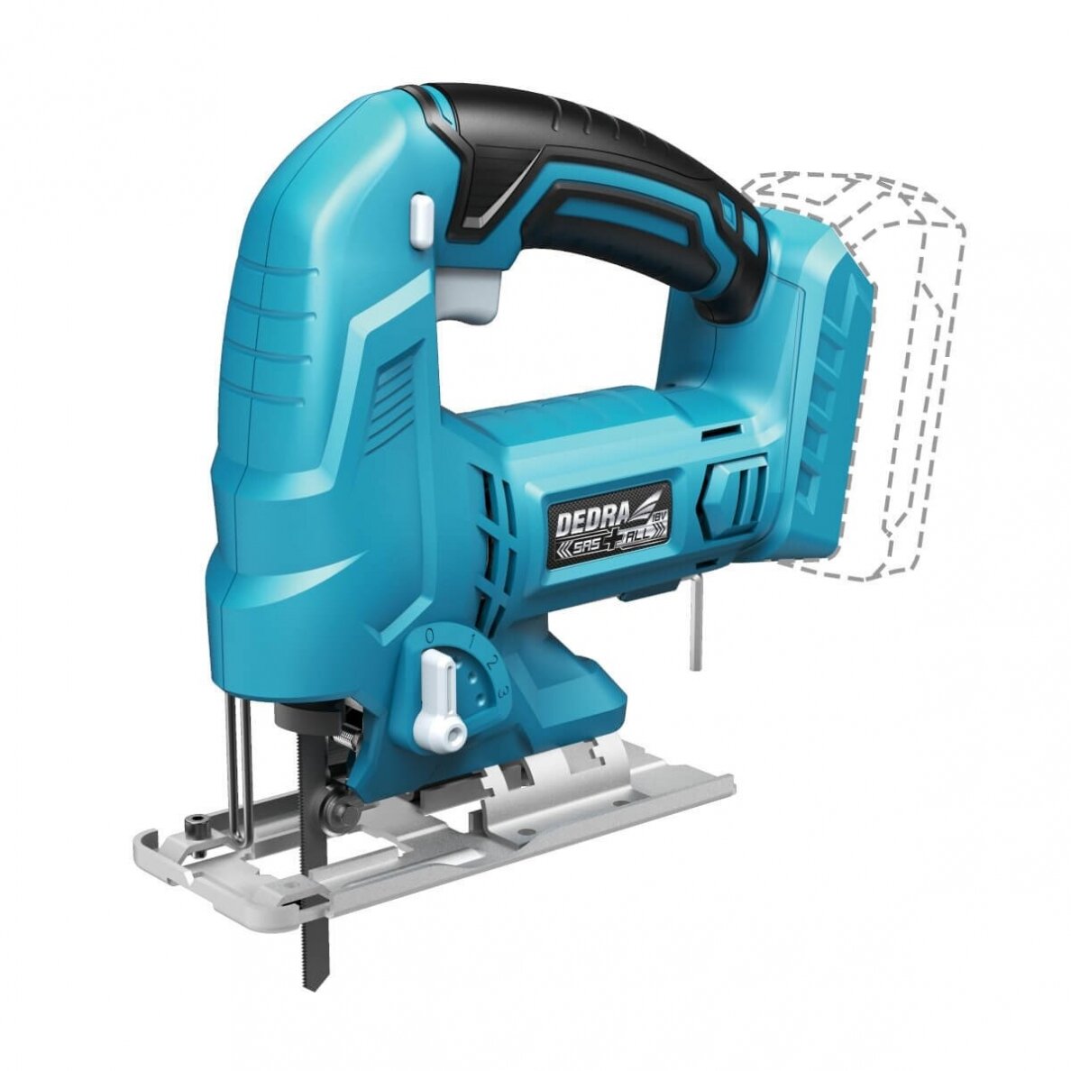 Akum. siaurapjūklis Dedra DED7067, 18V (be akum. ir be krov.) Akum. siaurapjūklis Dedra DED7067, 18V (be akum. ir be krov.)